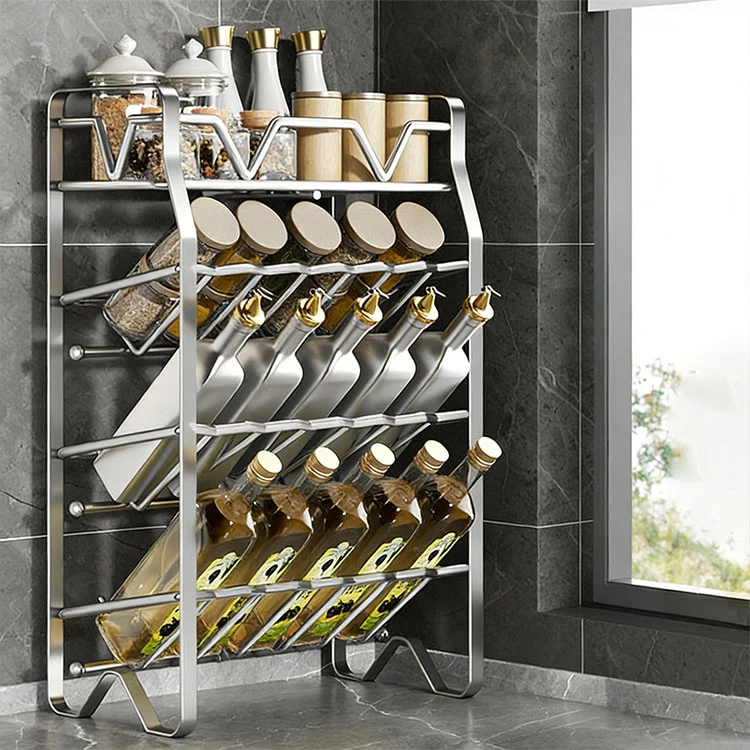 Rak Bumbu Multi-Lapisan Stainless Steel Rak Bumbu Multi-Lapisan Stainless Steel