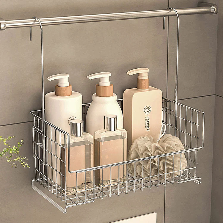 Stainless Steel Wall-dipasang Countertop Dual-tujuan Storage Rack Stainless Steel Wall-dipasang Countertop Dual-tujuan Storage Rack